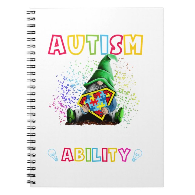 Gnome Autism It'S Not A Disability It'S A Differen Notebook (Front)
