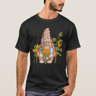 Gnome Bee Sunflower Gardening T-Shirt