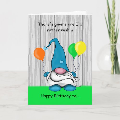 Gnome Birthday Card