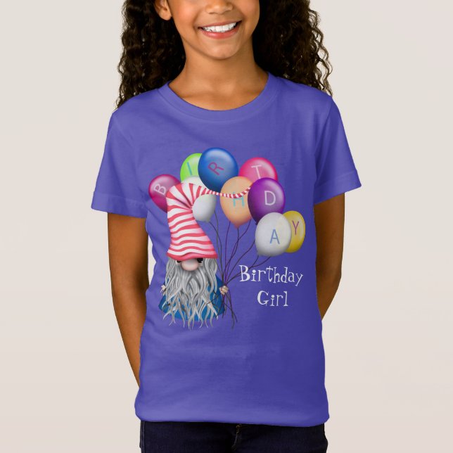 Gnome Birthday Girl T-Shirt (Front)