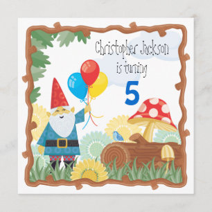 Gnome Birthday Invitation