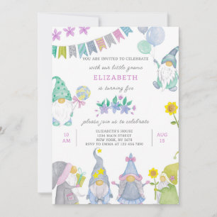 Gnome Birthday Invitation