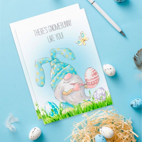 Gnome Bunny Like You Easter Card