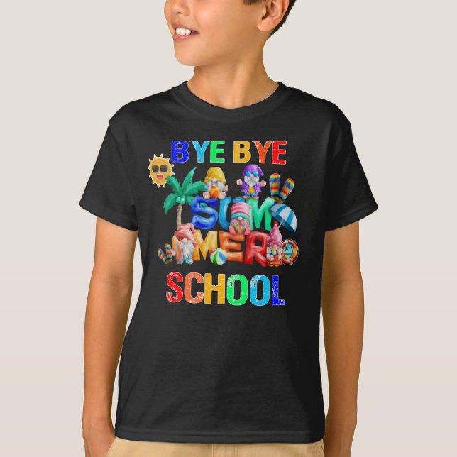 Gnome bye Bye School Hello Summer T-Shirt (Front)