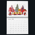 Gnome Calendar Any Year Cute Adorable Fun<br><div class="desc">A cute adorable gnome calendar for any year.  Add the year to the front of the calendar.</div>