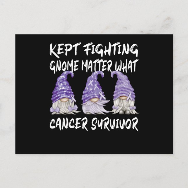 Gnome Cancer Survivor Fighter Postcard (Front)