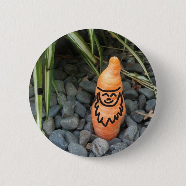 Gnome Carrot Button (Front)