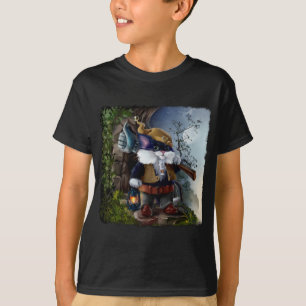 Gnome cat with sledgehammer and lamp goes to work T-Shirt