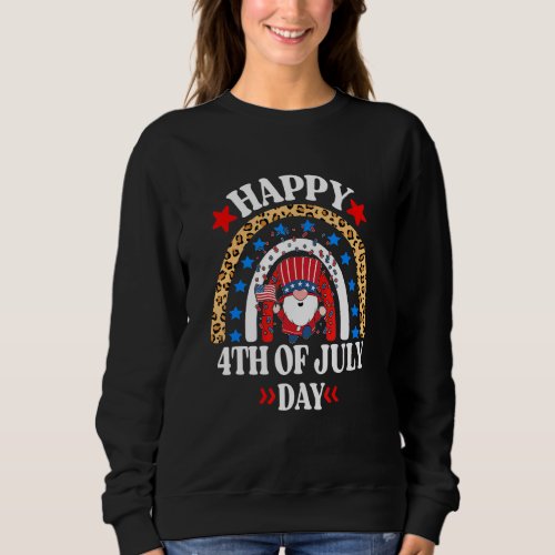 Gnome Celebrating Independence Usa Day Happy 4th O Sweatshirt