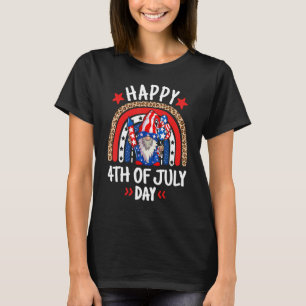 Gnome Celebrating Independence Usa Day Happy 4th O T-Shirt