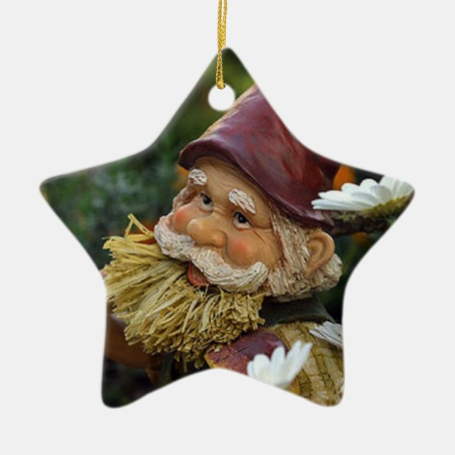 Gnome Ceramic Ornament (Front)