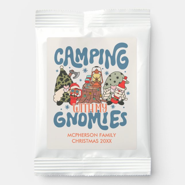 Gnome Christmas Camping Stocking Stuffer Hot Cocoa Hot Chocolate Drink Mix (Front)