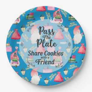 Gnome Christmas Giving Paper Plates