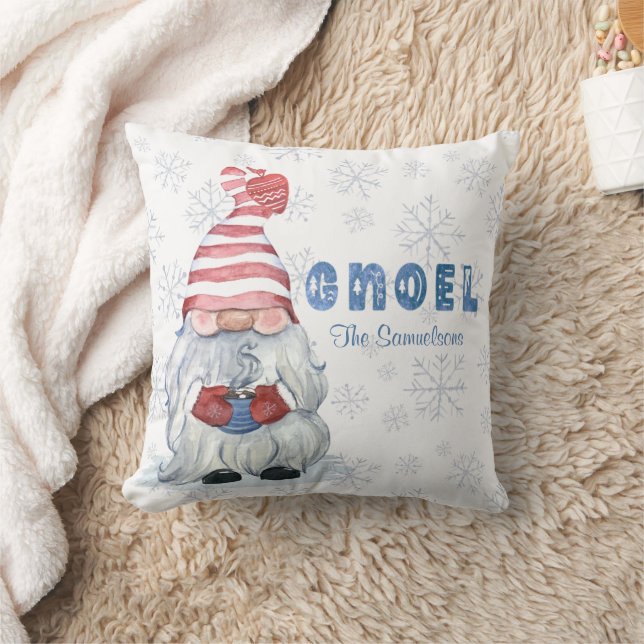 GNOME Christmas GNOEL Personalized Throw Pillow (Blanket)