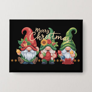 Gnome Christmas Gnomes Merry Christmas Xmas  Button