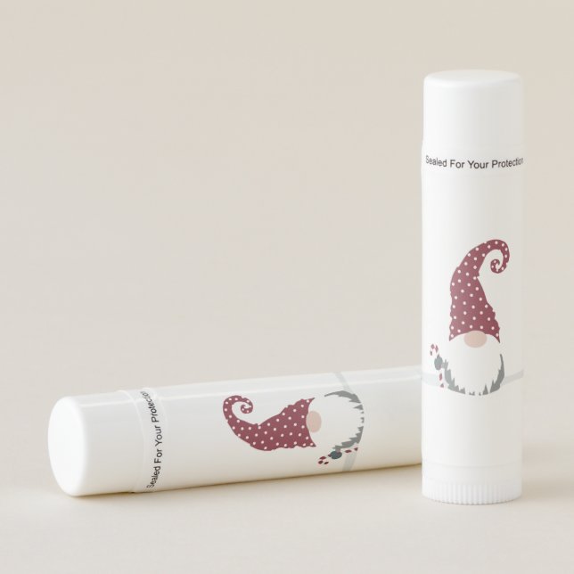 Gnome Christmas holiday design Lip Balm (Front)