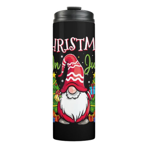 Gnome Christmas In July Shirt Cute Santa Gnomie X Thermal Tumbler