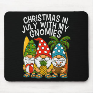 Gnome Christmas In July With My Gnomies Summer Vac Mouse Pad