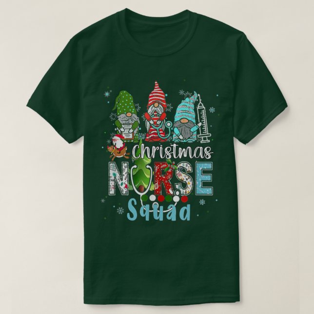 Gnome Christmas Nurse Squad Ugly Sweater Gnome Mer (Design Front)