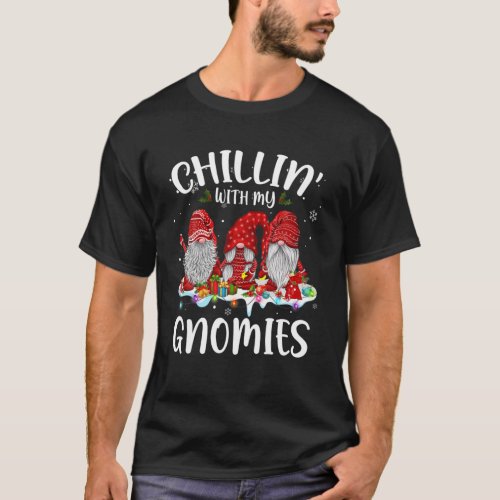 Gnome Christmas Pajama Chillin With My Gnomies T_Shirt