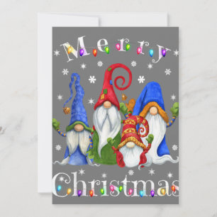 Gnome Christmas Pajamas - Garden Gnome Merry Chris Invitation