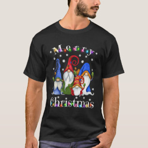 Gnome Christmas Pajamas Garden Gnome Merry Christm T-Shirt
