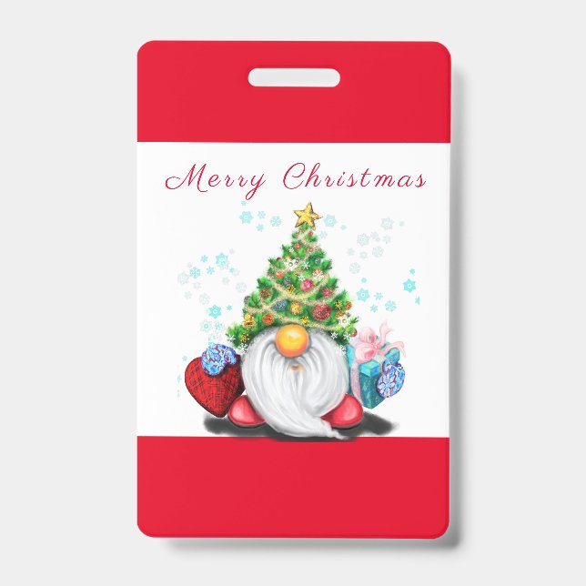 Gnome Christmas Party Badge (Front)