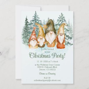 Gnome Christmas Party Invitation