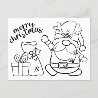 Gnome Christmas Postcard
