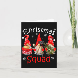 Gnome Christmas Squad Group Matching Christmas Par Card