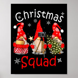 Gnome Christmas Squad Group Matching Christmas Par Poster