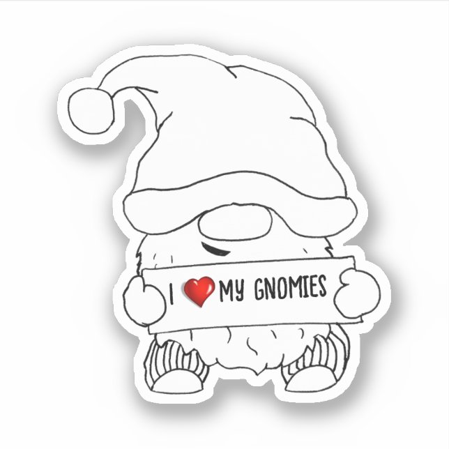 Gnome Christmas Sticker (Front)