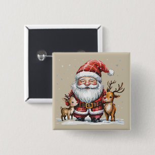 Gnome Christmas Winter Season Gnomes Lover Holiday Button