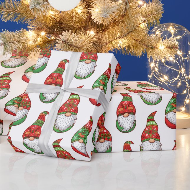  Gnome Christmas Wrapping Paper (Holidays)