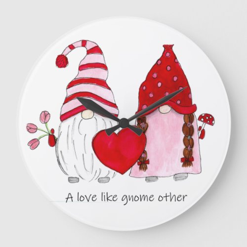 Gnome Couple A love like gnome other Large Clock