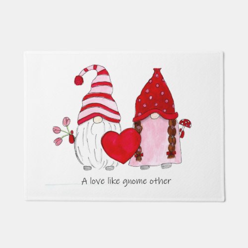gnome couple valentine a love like gnome other doormat