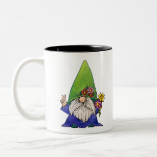 Gnome Day Hippy Two-Tone Coffee Mug