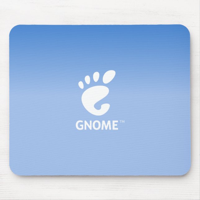 Gnome DE blue Mouse Pad (Front)