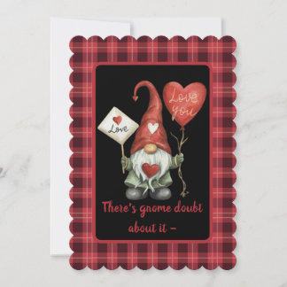 Gnome Doubt About It - Valentines Day Flat Card