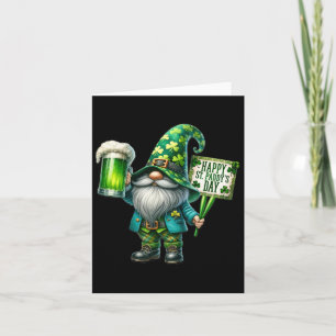 Gnome Drinking Saint Patricks Day Happy St Paddys  Card
