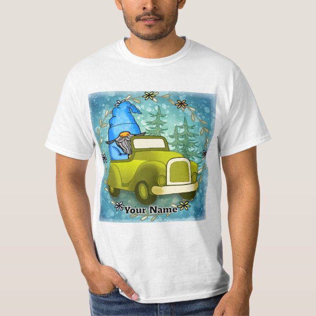 Gnome driving car T-Shirt (Front)