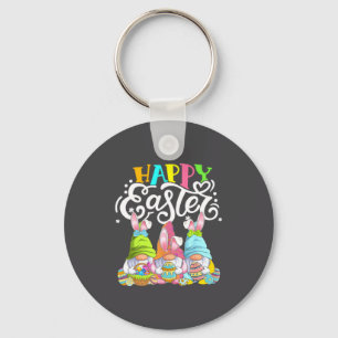 Gnome Easter Hug Egg Bunny Gnome Spring Gnomies Ha Keychain