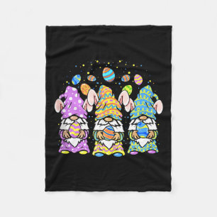 Gnome Easter Women Girls Spring Easter Bunny Egg H Fleece Blanket