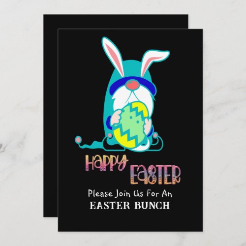 Gnome  Egg Happy Easter Brunch Invitation