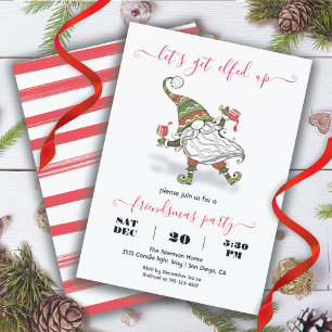 Gnome Elfed Up Friendsmas Christmas Holiday Party Invitation