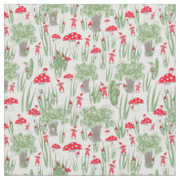 Gnome Fabric: "Gnome Hide-and-Seek" Fabric