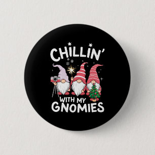 Gnome Family Christmas Chillin With My Gnomies _1 Button