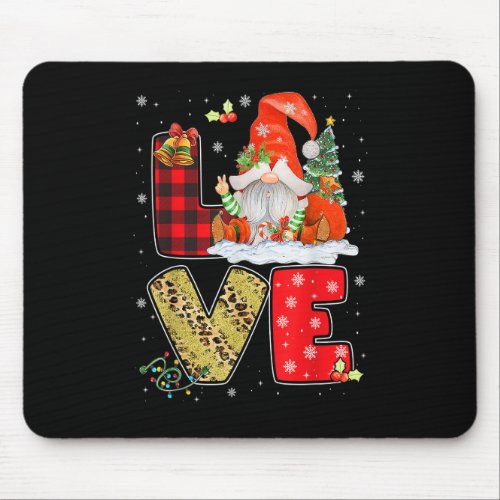 Gnome Family Christmas Shirts for Women Men _ LOVE Mouse Pad