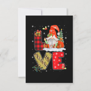 Gnome Family Christmas Shirts for Women Men - LOVE Thank You Card