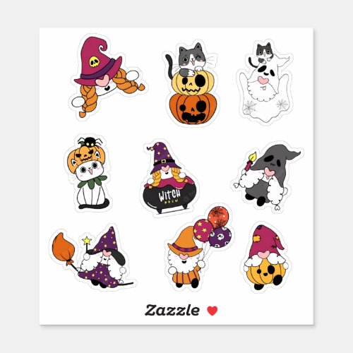 Gnome Family Halloween Sticker